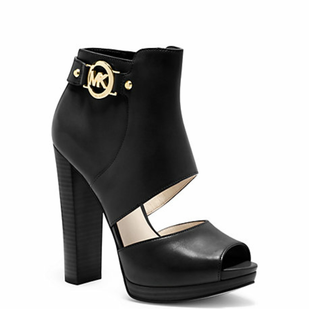 Michael Kors Wyatt Peep Toe Bootie Heel